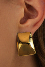 Gold Rectangle Large Studs