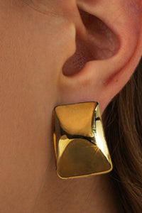 Gold Rectangle Large Studs