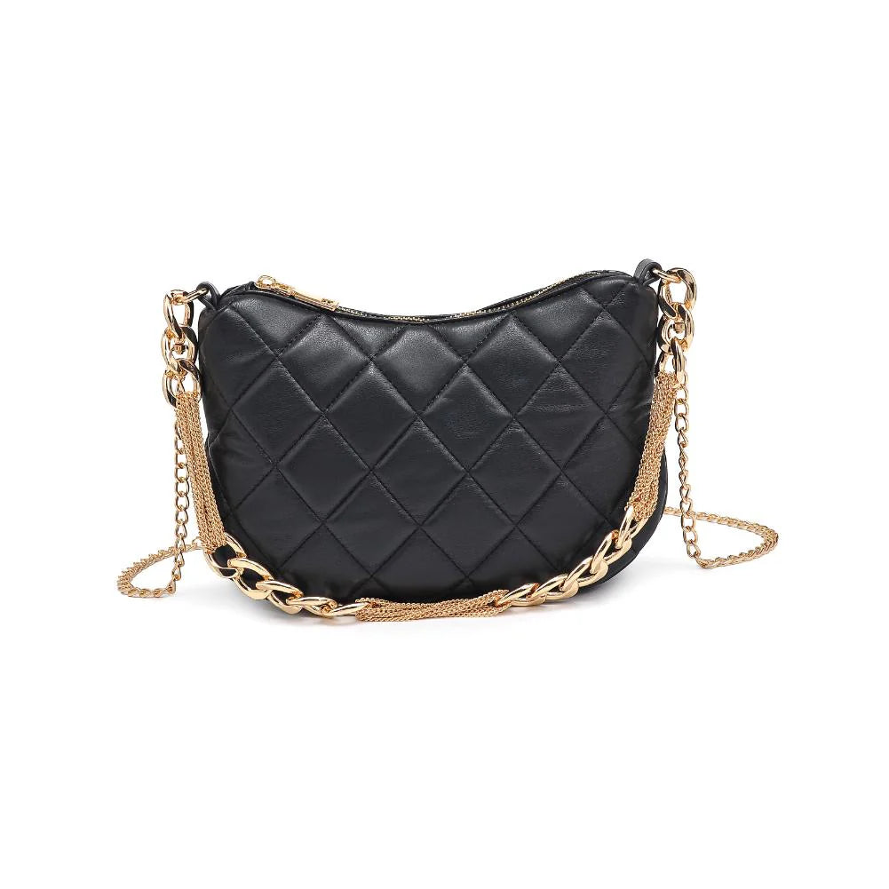 Eve Black Quilted Crossbody