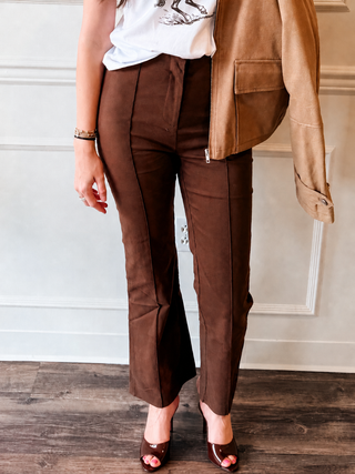 The Collins Pintuck Pant — Chocolate