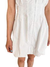 Gale Bubble Hem Dress in White by Steve Madden