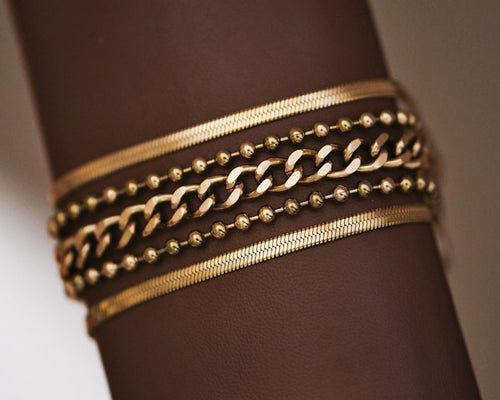 Chunky Chain Link Layered Bracelet