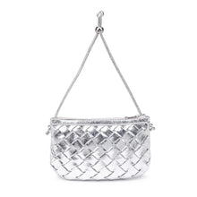 Regina Silver Woven Shoulder Bag