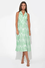 Ruby Halter Green Embroidered Midi Dress by Adelyn Rae