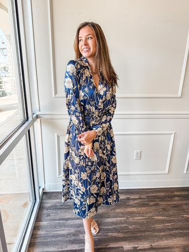 Garden Stroll Floral Wrap Midi