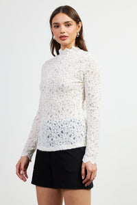 Lovely in Lace Mock Neck Top