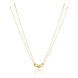 U Link Pave Necklace by Sahira
