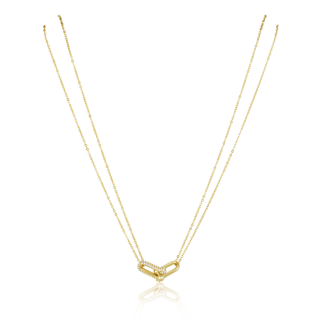 U Link Pave Necklace by Sahira