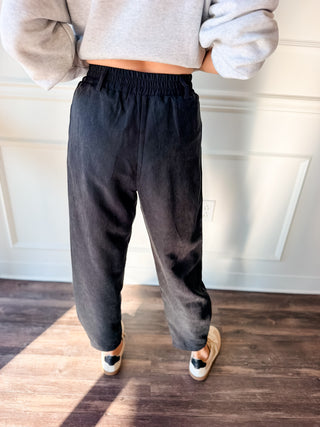Palmer Black Barrel Pants