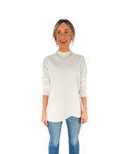 The Essential White Mock Neck Sweater