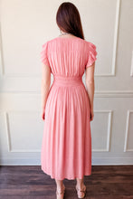 The Boardwalk Pink Pleated Midi Dress by Current Air