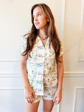 Golf Scene Button Down Modal Short Set by Imbali Charleston