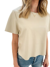 Ezra Bone Leather Top by Steve Madden