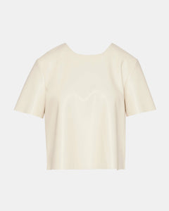 Ezra Bone Leather Top by Steve Madden