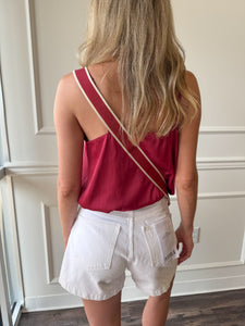 Tailgate Glow Wine Crop Cami