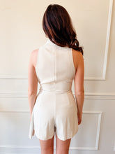 The Tailored Wrap Romper-Ecru