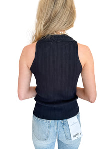 Simple and Chic Sleeveless Sweater