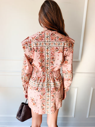 Rosalie Pink Floral Mini Dress