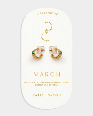 Birthstone Hoop Earring