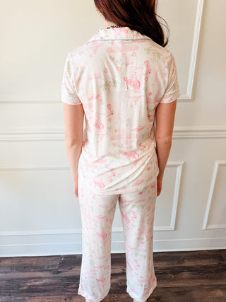 Pastel Texas Crop Pajama Set