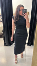 Timeless Elegance Black Midi Dress
