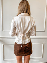 Rina Cream Satin Blouse