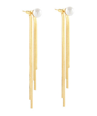 Pearl Fringe Chain Front & Back
Earrings