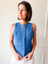 Chambray Tailored Vest Top