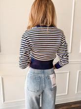 Lauryn Navy Stripe Cardigan by Steve Madden