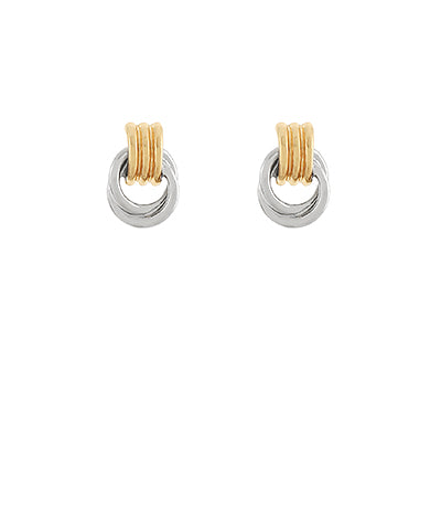 Twotone Door Knocker Earrings