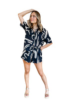 York Abstract Black Shorts