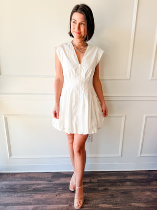 The Gale Pearl Poplin Dress by Steve Madden