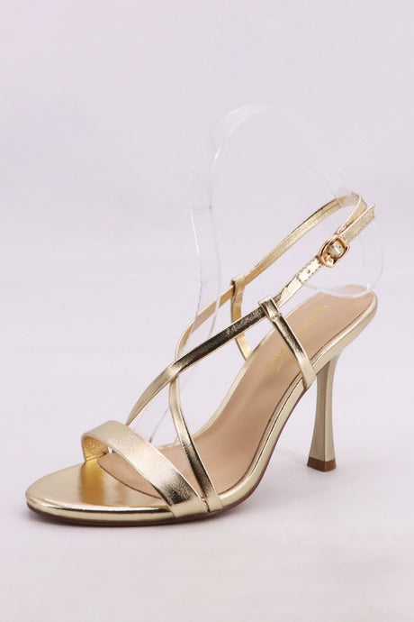 Brace Gold Strappy Heel