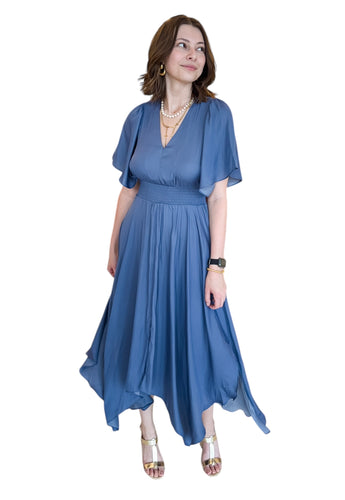 Athena Indigo Asymmetrical Dress