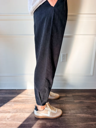 Palmer Black Barrel Pants