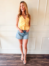 Sunlit Stripe Peplum Top