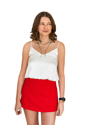 White Silky Amore Tank by Reset by Jane