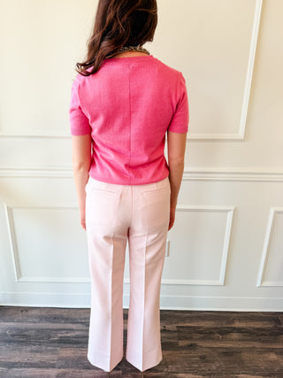 Macie Pink Knit Top by Lucy Paris