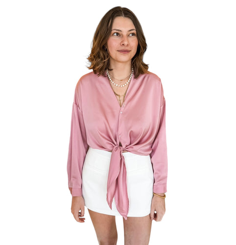 Gloria Rose Tie Front Top