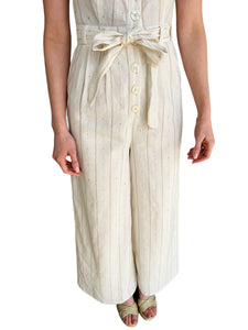 Kennedy Gold Stripe Linen Romper