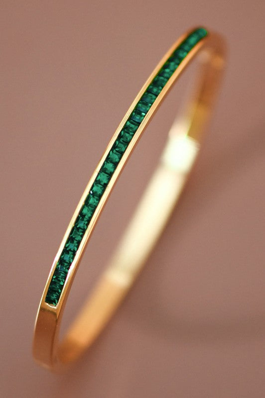 Baguette Diamond Bangle