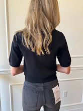 Tropez Black Knit Top