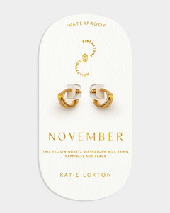 Birthstone Hoop Earring