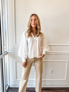 Amelya Gathered Button Up by JiJi