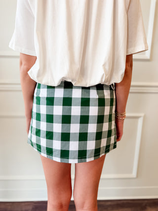 The Stanton Gingham Mini Skirt by Lucy Paris