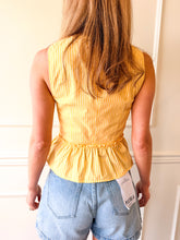 Sunlit Stripe Peplum Top