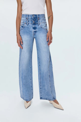 Caleb High Rise Stacked Waist in Era by Pistola