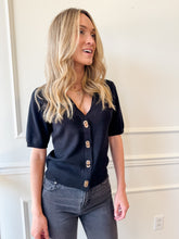 Tropez Black Knit Top