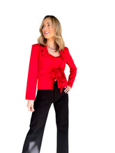 Riley Red Tie Front Blazer