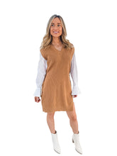 Nia Chestnut Sweater Dress